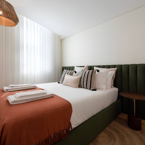Wake up to plenty of sunlight in the bright and airy bedroom