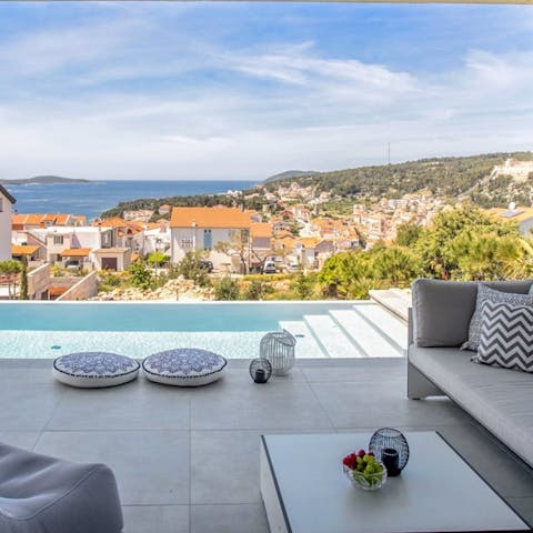 Take a refreshing dip in the infinity pool