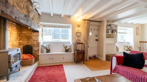 Curl up beside the fire with a book and a mug of cocoa