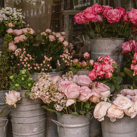 Pick up some flowers and fresh produce from Campo dei Fiori's daily market, a two-minute stroll away