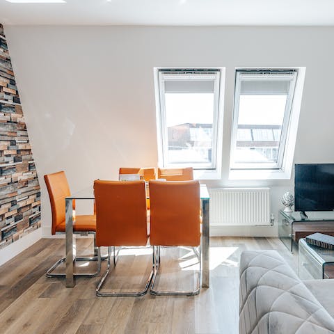 Enjoy a full English in the sunny dining nook