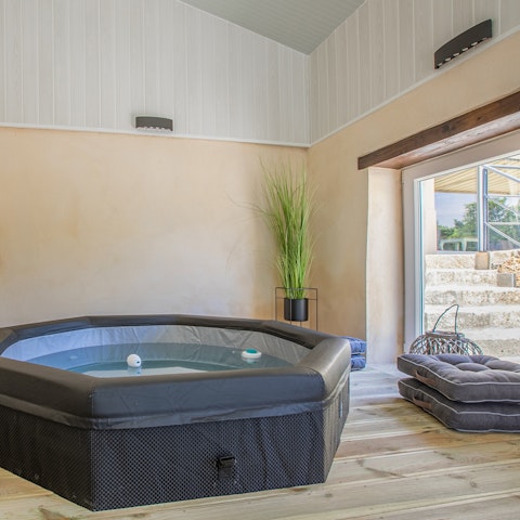 Relax in the warming comfort of your private Jacuzzi