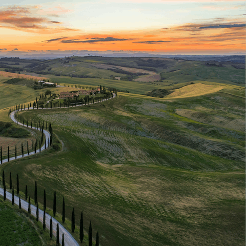 Explore the rolling Tuscan countryside from your spot in Fratticciola – a fifteen-minute drive from Cortona