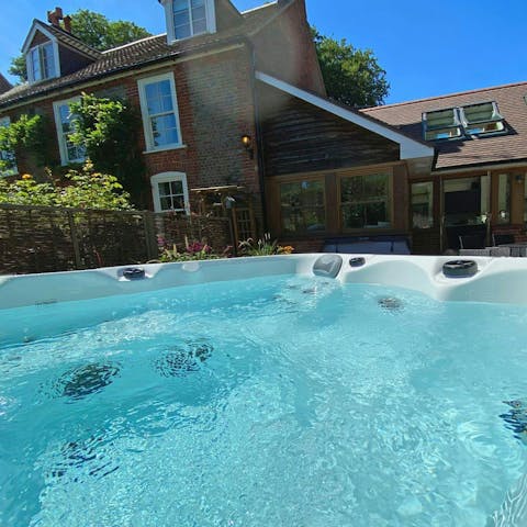 Enjoy a relaxing dip in the private hot tub