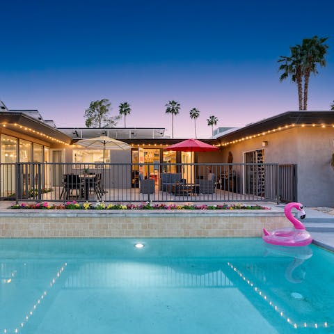Splash and play in your private pool at any time of the day or night