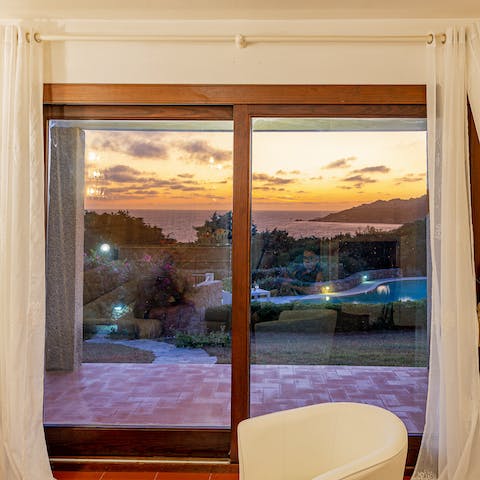 Admire incredible sunsets and sea views