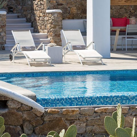 Make a splash in the glittering swimming pool