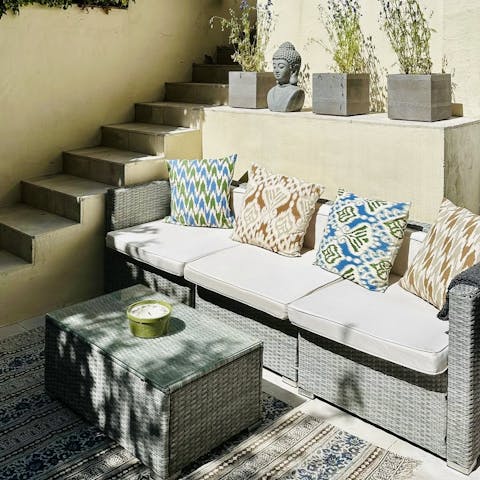 Catch some rays on the private terrace