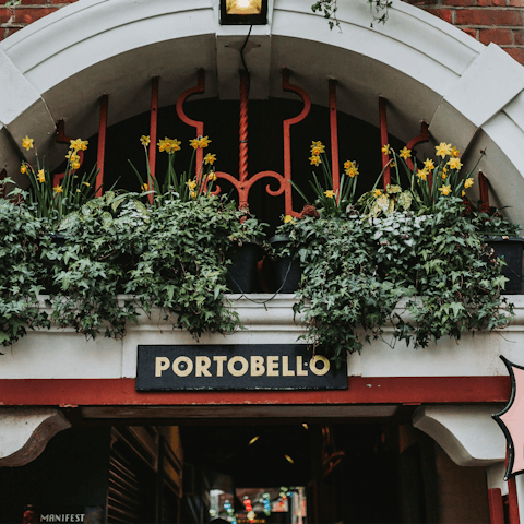 Shop for treasures at the nearby Portobello Road Market in Notting Hill