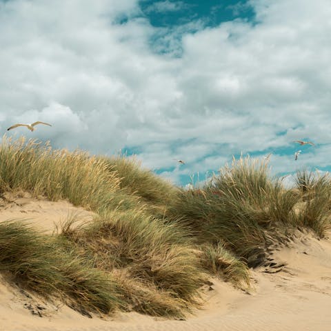 Wander to the dunes of Camber Sands in under ten minutes