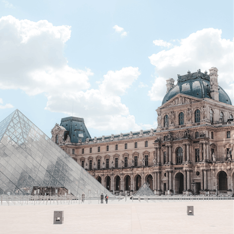Spend an afternoon at the Louvre, twelve minutes away on foot