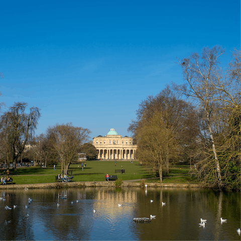 Spend an afternoon at Pittville Park, less than a twenty-minute drive away