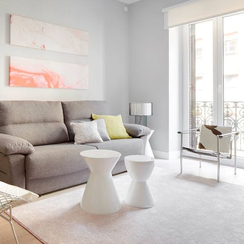 Relax in the light-filled living room