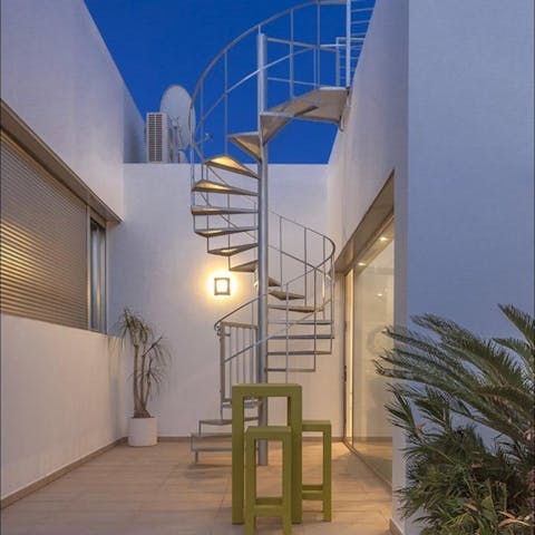 Head up to the rooftop terrace for sundowners in the fresh air