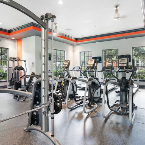 Work up a sweat in the home's gym
