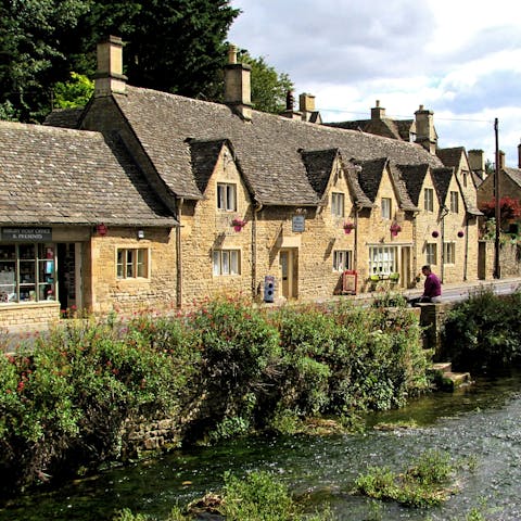 Discover beautiful Bibury, just a five minute drive away