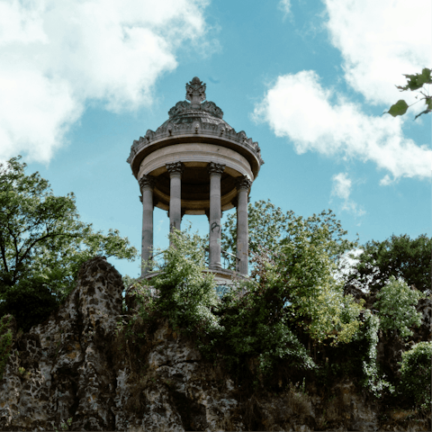 Lose yourself in an urban oasis –  the sprawling Buttes-Chaumont park is 50 metres from the apartment's door