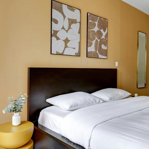 Wake up recharged in one of the bright, airy bedrooms