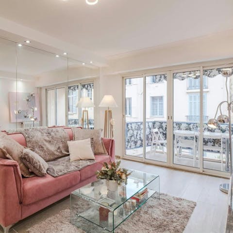 Spend slow evenings relaxing in the cosy living room