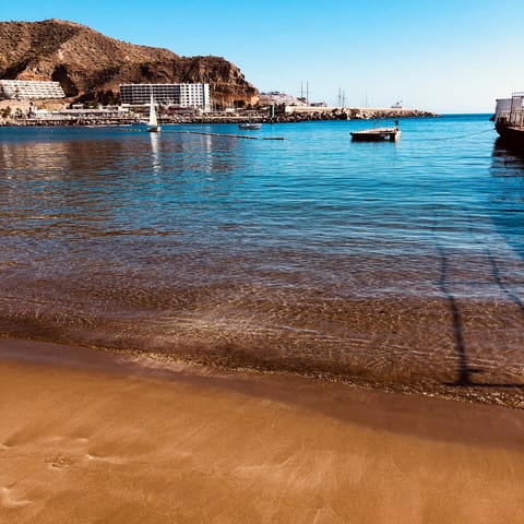 Visit Las Canteras Beach, just an eight-minute walk away