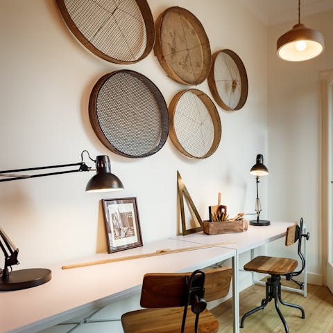 Catch up on  work in the arty office