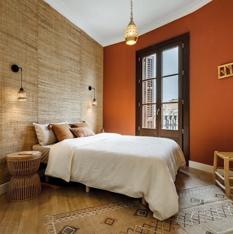 Wake up and open the French doors to city views