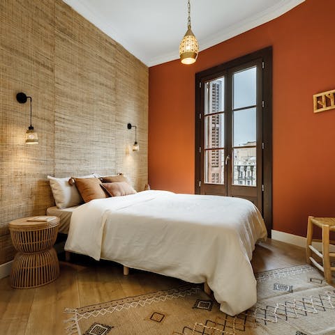 Wake up and open the French doors to city views
