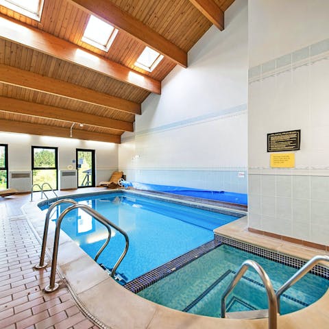 Go for a swim in the shared indoor pool