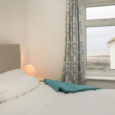 Wake up to sea views in the second bedroom