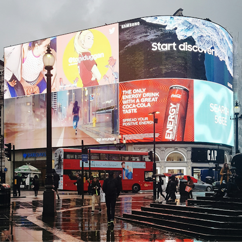 Discover the iconic Piccadilly Circus – just a stone's throw away
