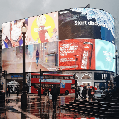 Discover the iconic Piccadilly Circus – just a stone's throw away