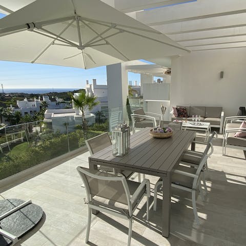 Soak up the sea vistas with brunch on the oh-so-private terrace