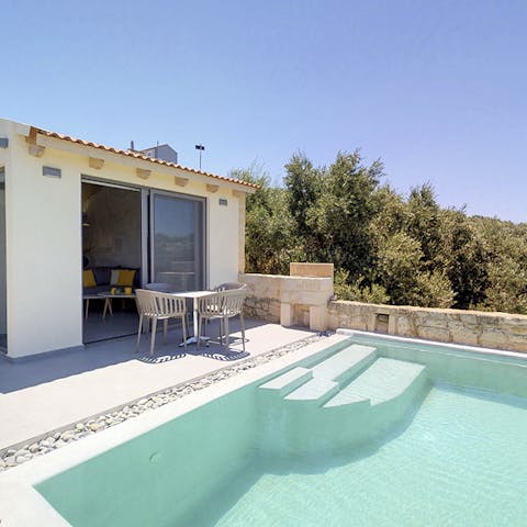 Take a dip in your lovely private pool