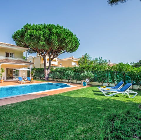 Beat the heat with a swim in your private pool or a cocktail on the day bed
