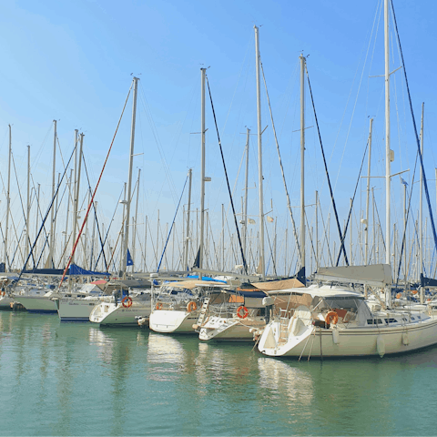 Wander over to Herzliya Marina in twenty minutes and catch the sunset