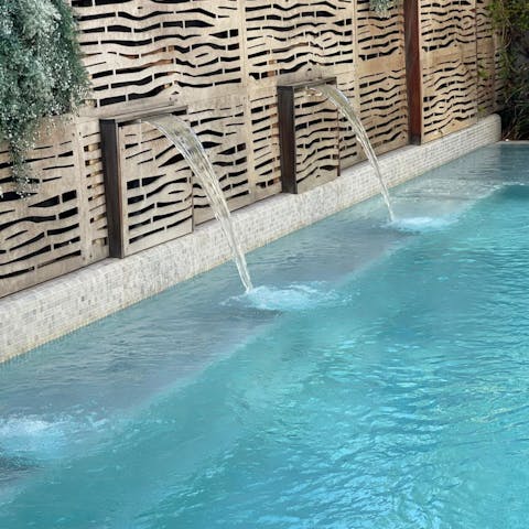 Cool off from the height of the Israeli summer in the villa's swimming pool