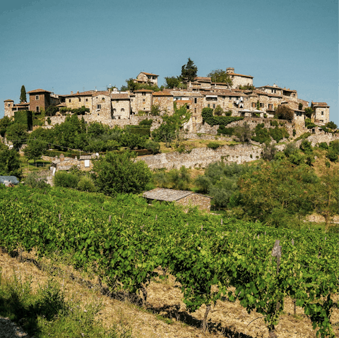 Take a scenic drive to Greve, 13km away