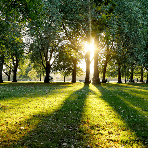 Begin your stay in London with a leisurely stroll around nearby Hyde Park