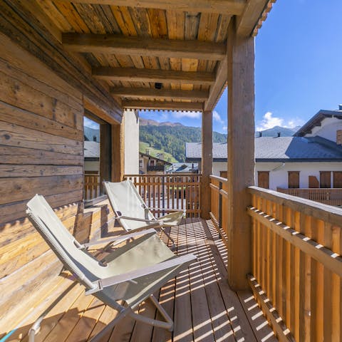 Start your mornings with a cup of coffee on your private balcony