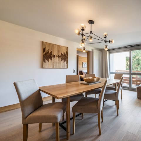 Serve up some local French delicacies at the dining area – will you try tartiflette?