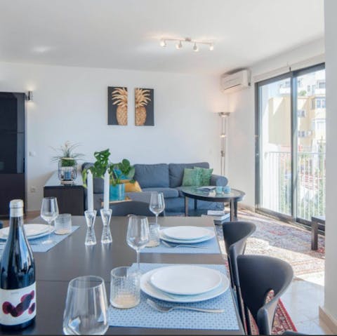 Serve up some Spanish delights at the dining area