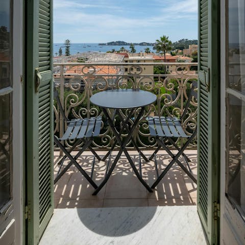 Enjoy your morning coffee on the balcony with a breathtaking view of the Mediterranean