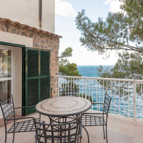 Take a pitcher of Sangria out to the sitting area and drink in the view