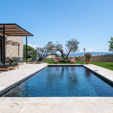 Splash the day away in the private pool