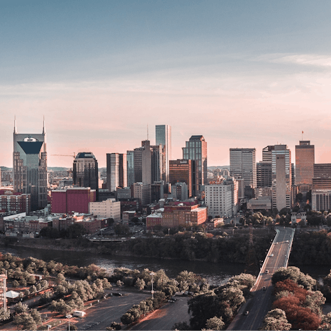 Stay just a ten-minute walk away from Downtown Nashville