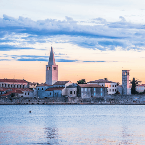 Spend the sightseeing in Poreč, 16km away