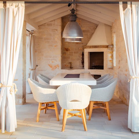 Get together on the terrace for dinner and drinks