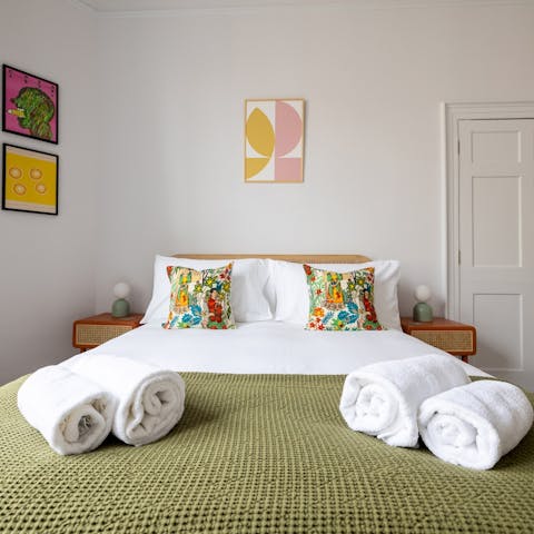 Get into your cosy and gorgeously-styled bed at the end of busy Bath days