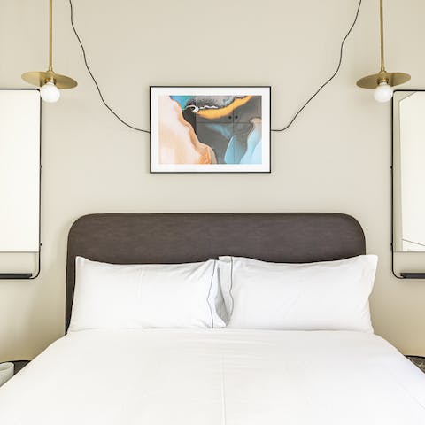 Sleep tight in stylish bedrooms with beds dressed in luxury linens