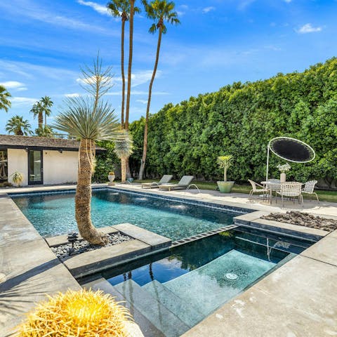 Soak up the sun in the spa pool